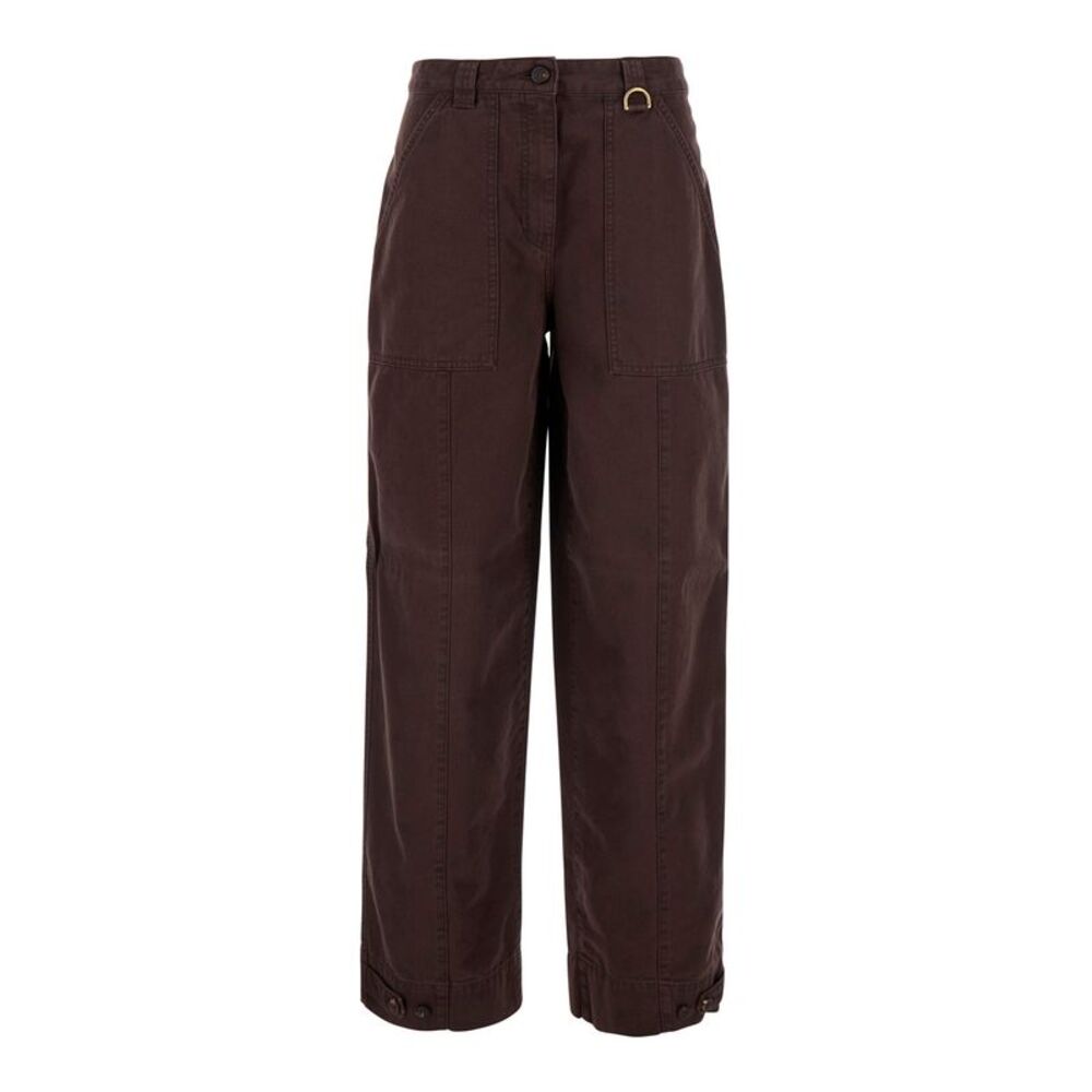 Golden Goose Women Pants Journey W's Workwear Pant In Brown Twill For Women